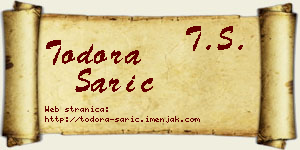 Todora Sarić vizit kartica